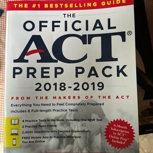 ACT prep pack and official SAT study guide